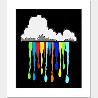 Rainbow Rain Graffiti Posters and Art